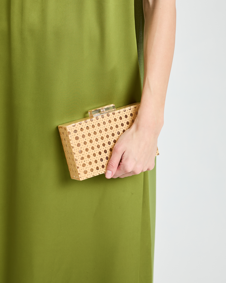 Ember Acrylic Rattan Clutch