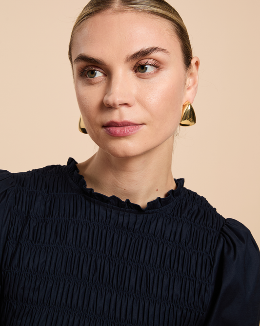 Puffed Triangle Stud Earrings