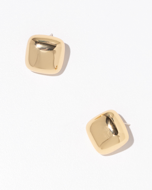 Puffed Square Stud Earrings