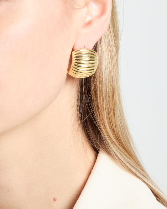 Chunky Ribbed Hoops