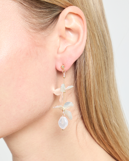 Dainty Iris Drop Earrings