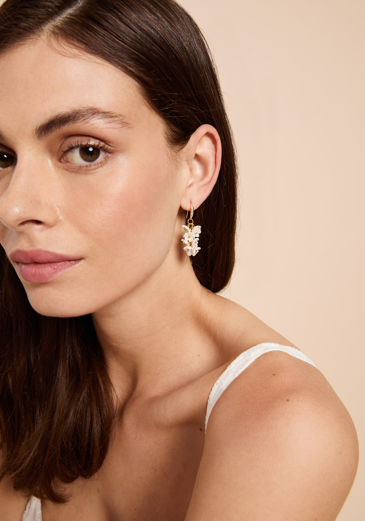 Flower Bouquet Dangle Earrings