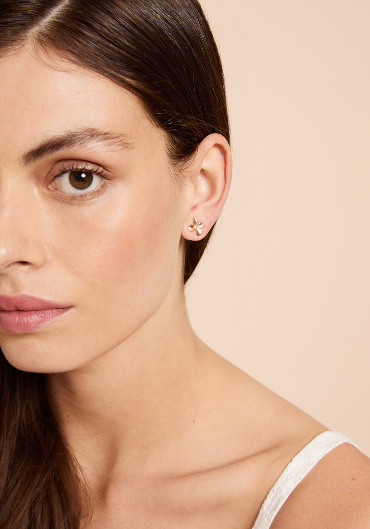 Plumeria Stud Earrings