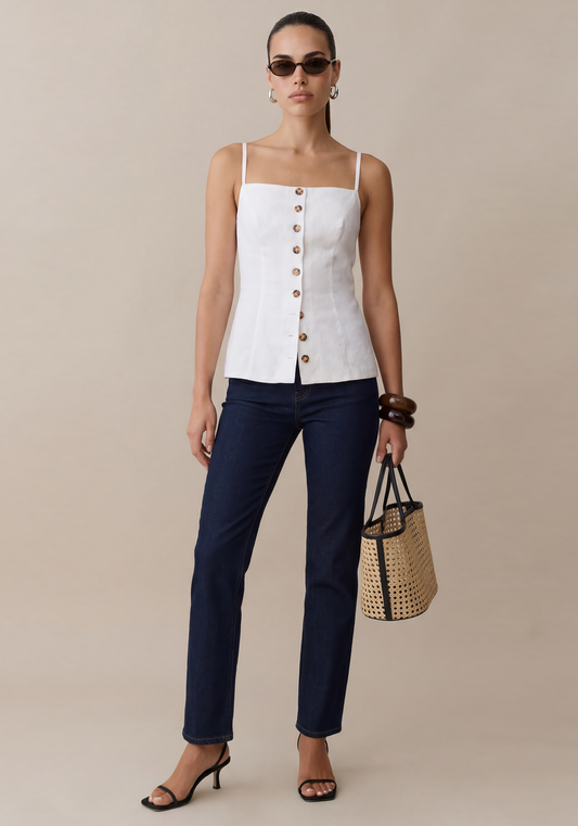 Cecille Linen Top