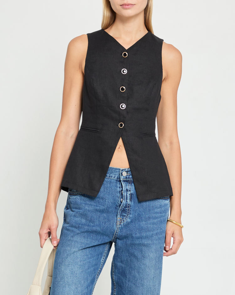 Annabel Linen Vest