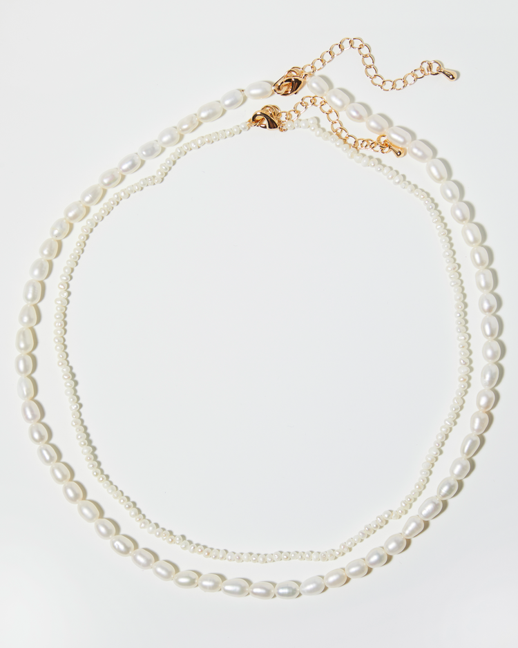 Double Pearl Necklace