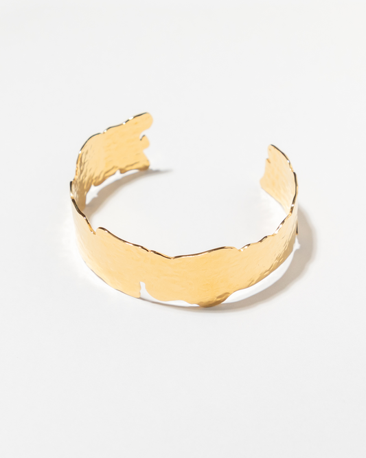 Thin Hammered Cuff Bracelet