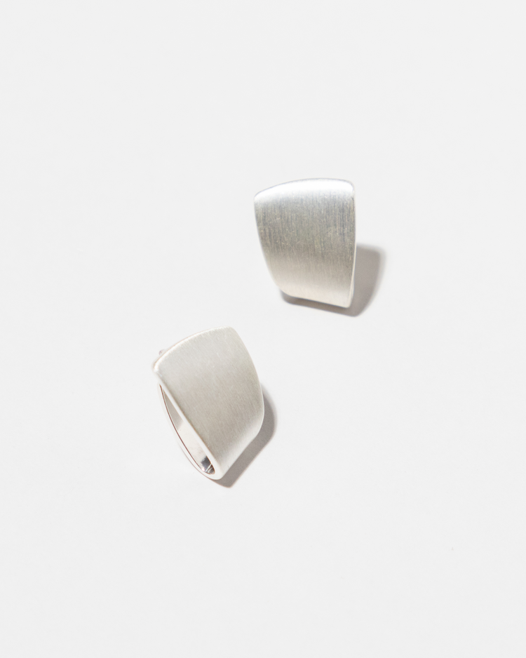 Geometric Curved Stud Earrings