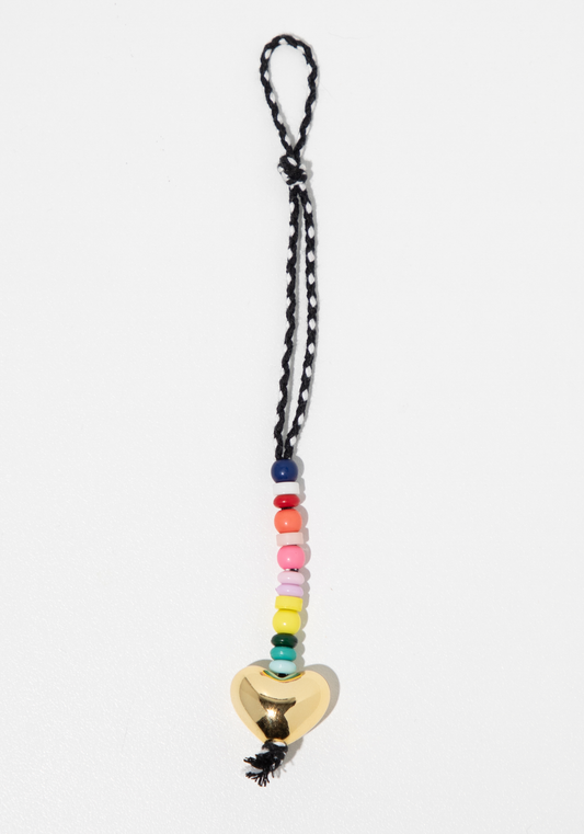 Beaded Heart Charm