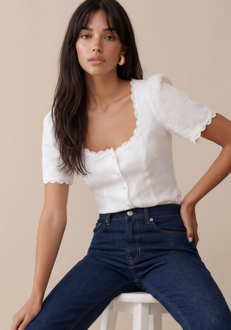 Wilma Linen Top