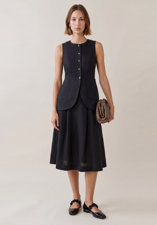 Lucie Linen Skirt