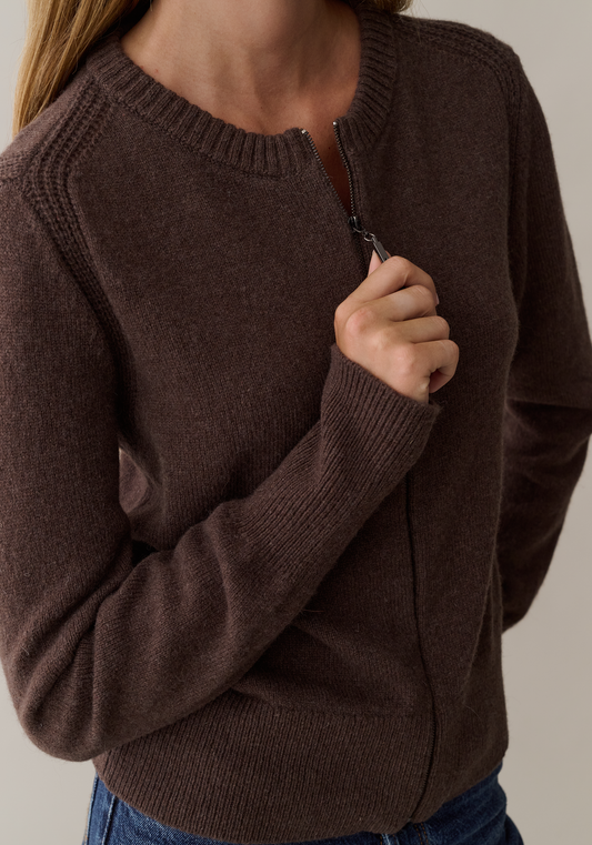 Mindy Zip Up Sweater