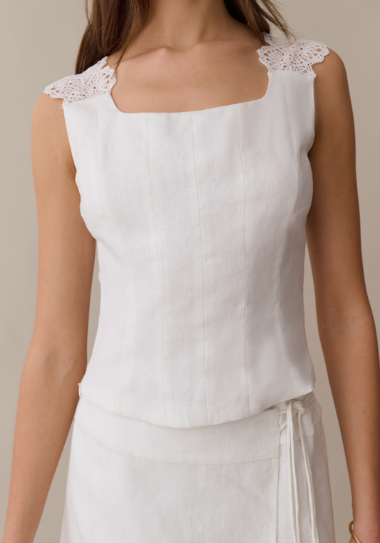 Stacy Linen Top