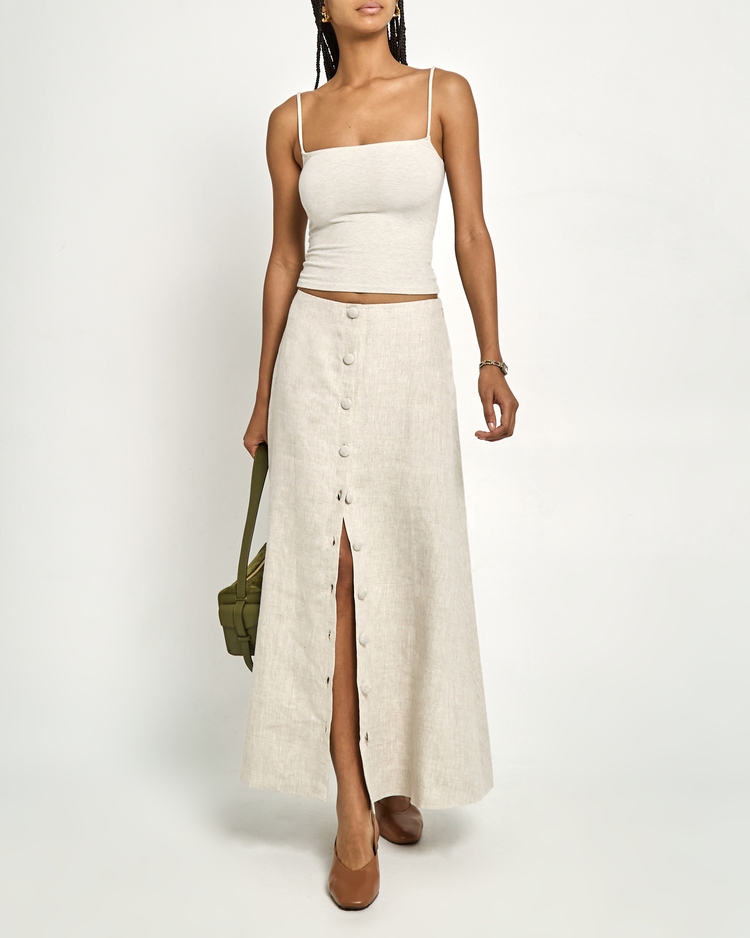 Sibel Linen Maxi Skirt