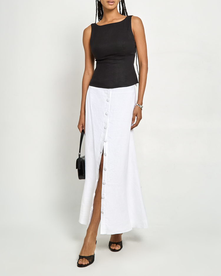 Sibel Linen Maxi Skirt