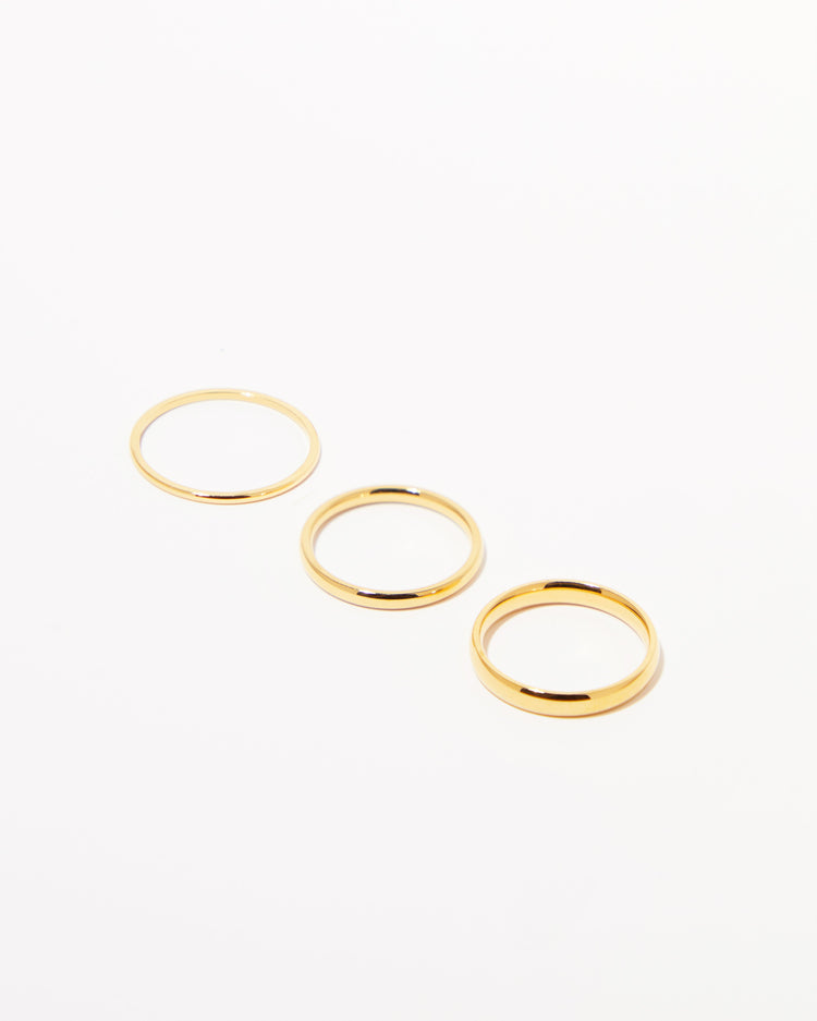 Simple Gold Ring Set