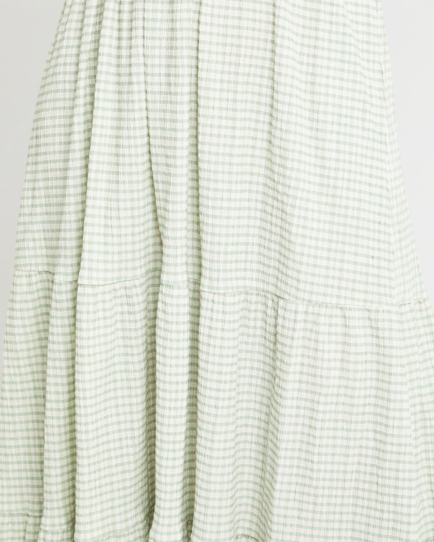 Sixth image of Hera Dress, a green midi dress, smocked, puff sleeves, maxi